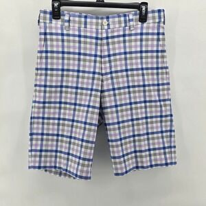 Nike Dri-FIT Golf Shorts Mens Medium Plaid Standard Fit Performance Lightweight